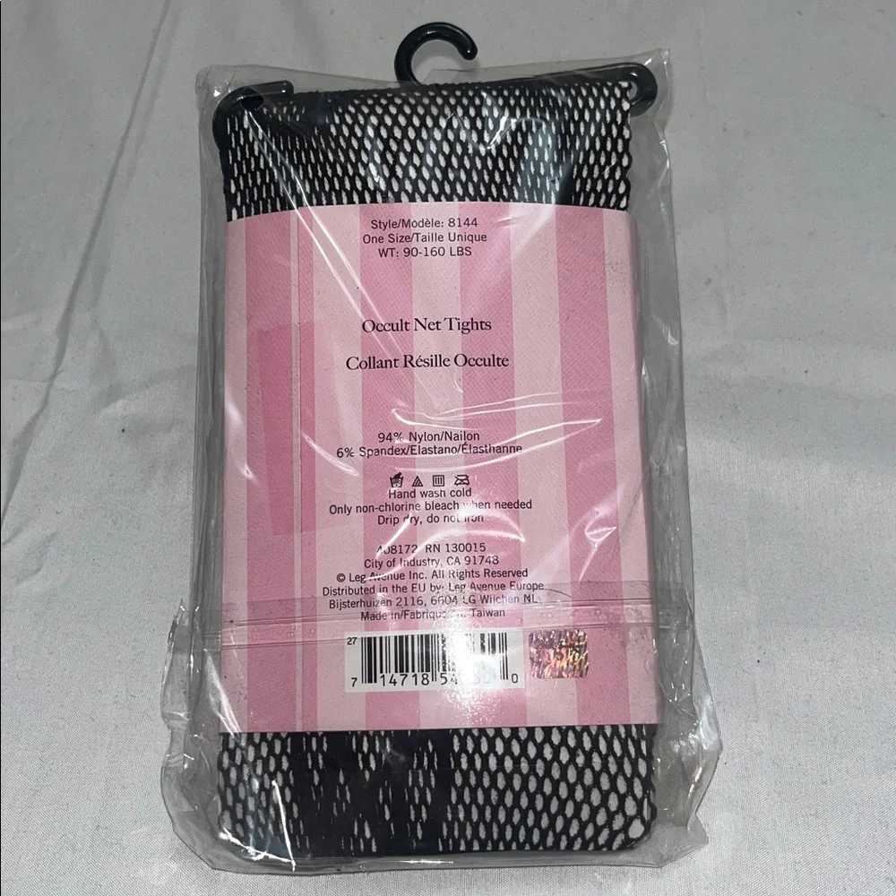 Leg Avenue Black Occult Patterned Tights - Picture 2 of 2